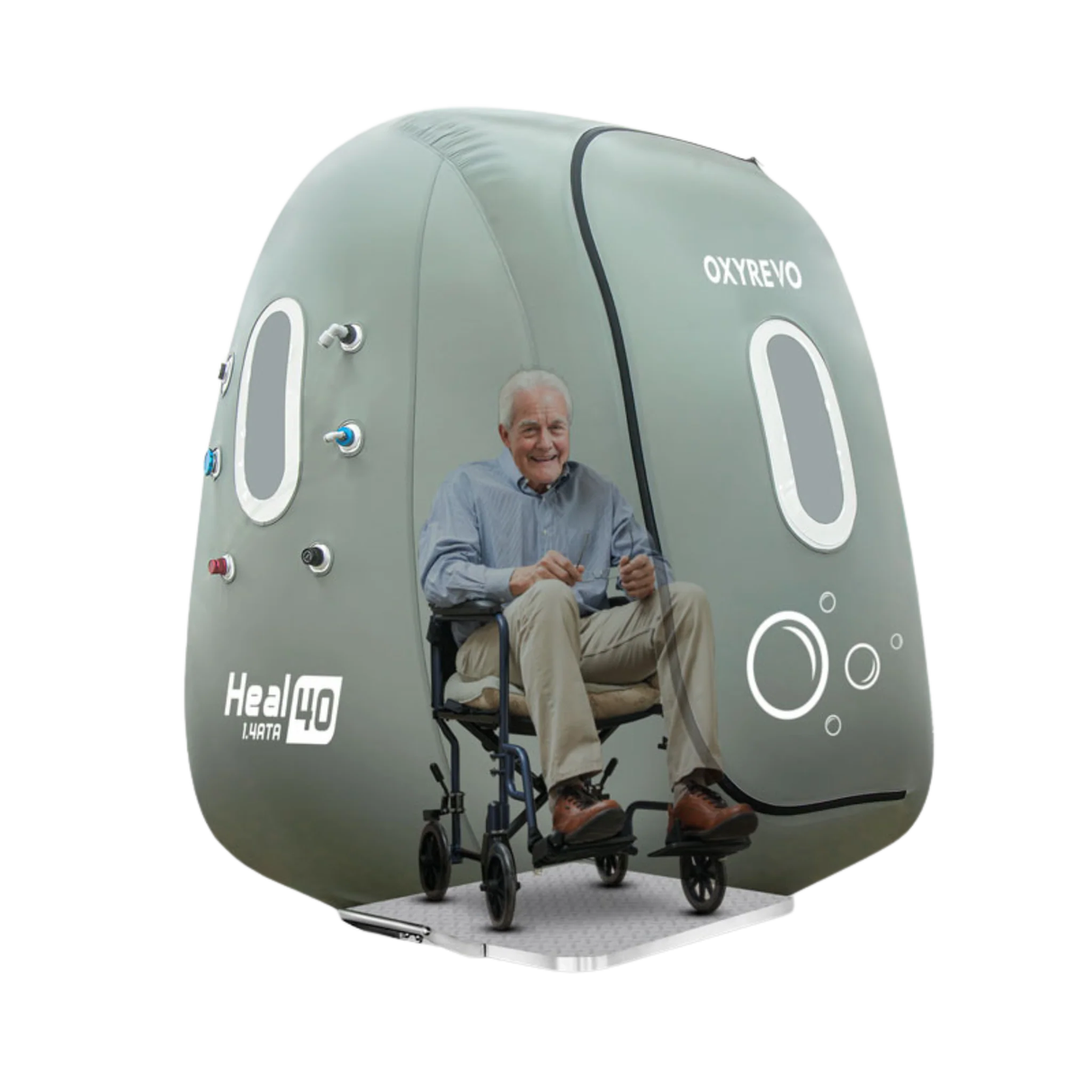 OXYREVO Heal40 1.4 ATA Wheelchair Hyperbaric Chamber