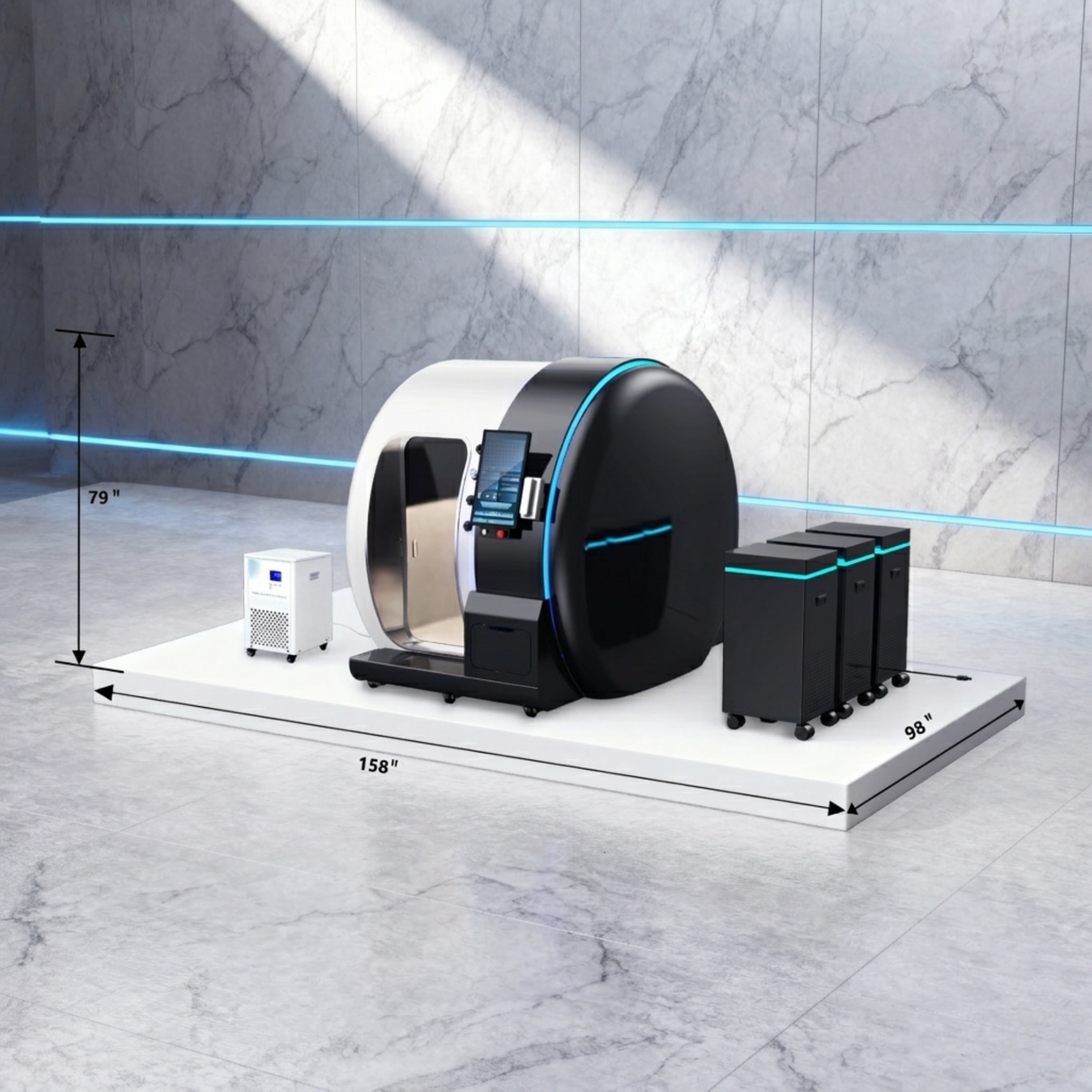 Oxyair - 2.0ATA HBOT Hyperbaric Chamber Hard Shell Type Two People - OLV-YZM01